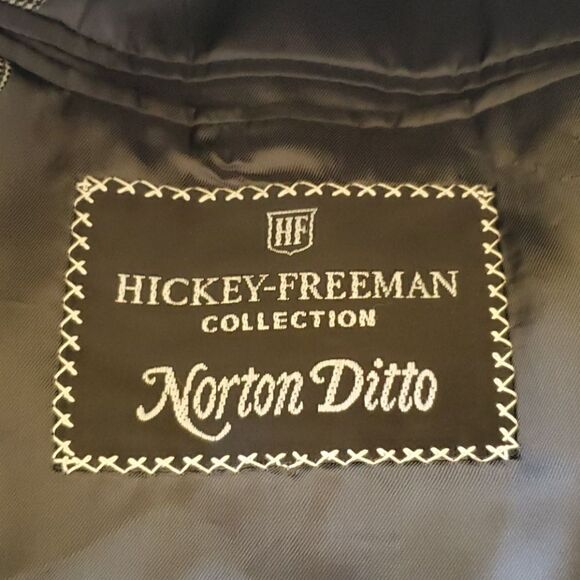 HICKEY-FREEMAN Houndstooth Jacket - Size 41 Short - Picture 7 of 8